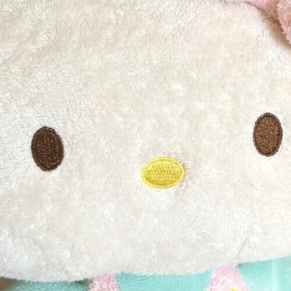 Ty Pluffies Hello Kitty Plush Pastel Sanrio Stuffed Animal Pink Overalls 2011 8" - Picture 7 of 12